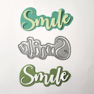 #341 Dies - Smile Sentiment With Shadow Card Making Scrapbooking